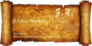 Zichy Margit névjegykártya